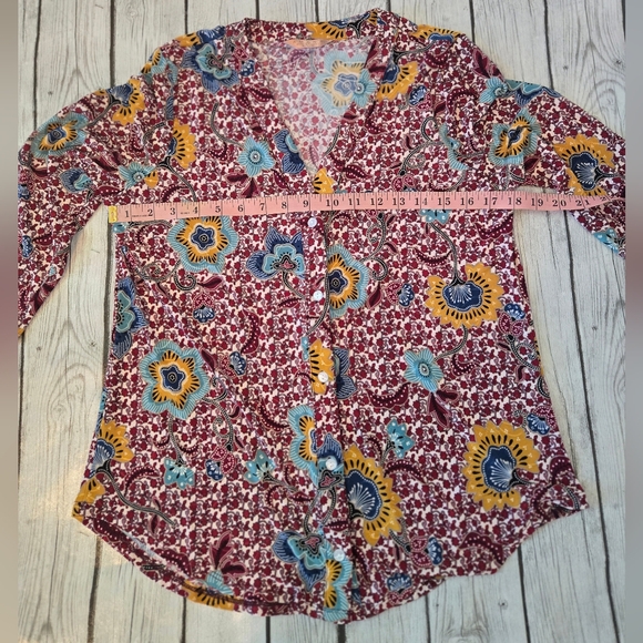 AMANA Women’s Floral Long Sleeve Top - Size M - Picture 7 of 9